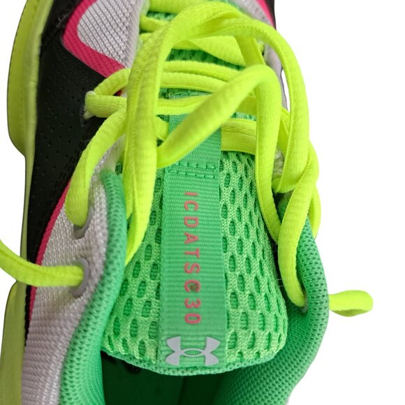Under Armour Boys Steph Curry SC   Neon Basketball Sneakers Shoes - Size 3.5Y - Picture 7 of 11
